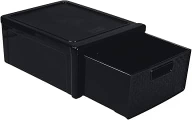 Gaveteiro Plástico Rattan Preto