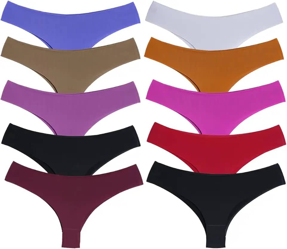 Kit 10 Calcinhas Sem Costura Tanga Corte Laser Não Marca