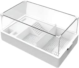 NOMOYPET NX-31 Terrário para Tartaruga com Fundo Destacável Branco