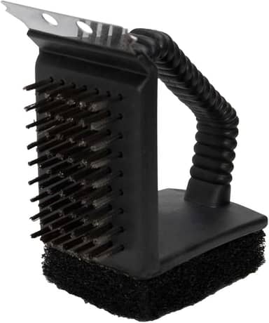 Mimo Style Escova Para Limpar Grelha e Churrasqueira Com Espátula 3 em 1. Feita Em plástico e Suas Cerdas de Aço Inoxidável, Eficaz Na Remoção de Gordura e Sujeiras de Sua Churrasqueira