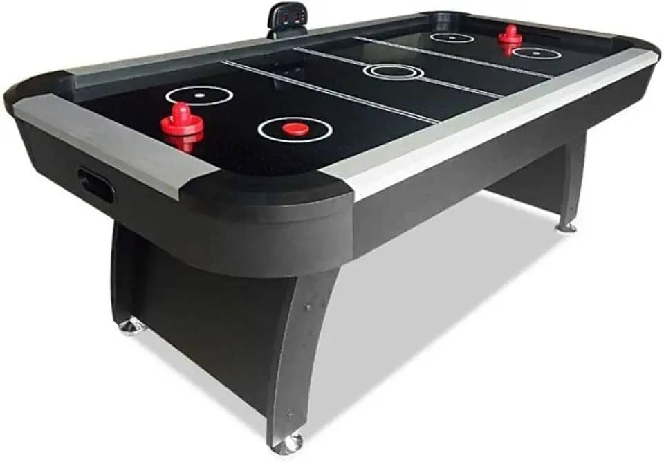 Mesa de Air Hockey Profissional Ahead Sports com Sistema de Pontuação Eletrônico LED e 2 Empurradores