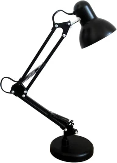 LUMINÁRIA DE MESA ARTICULÁVEL, COM BASE, 30W, IP20, E27, PRETO