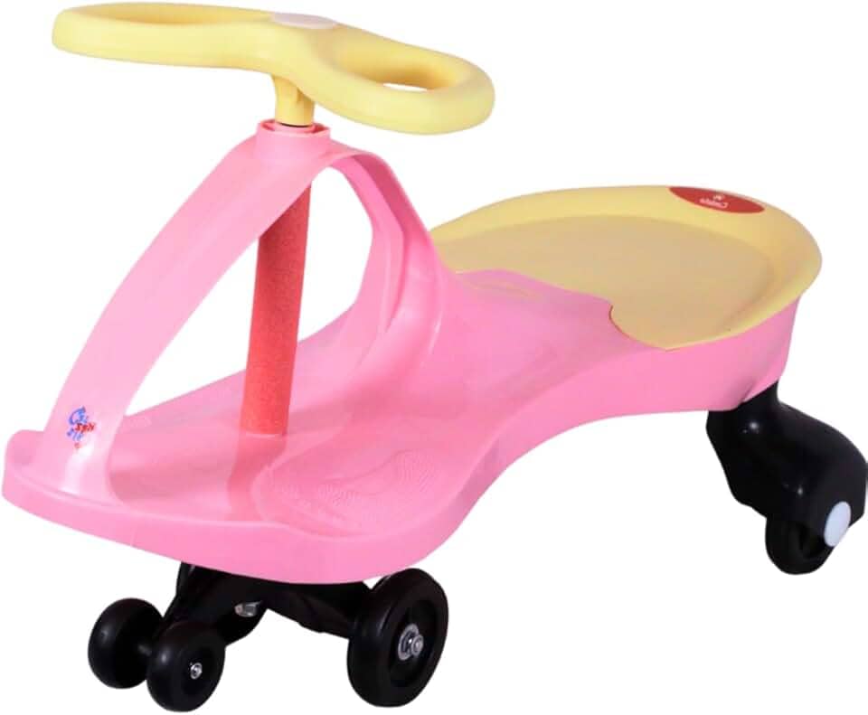 Carrinho Rolimã Infantil Super Car Rosa com Volante 360 - Castela