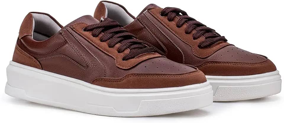 Tênis Casual Sapatenis Masculino Tiger Urbano Couro Leve Original