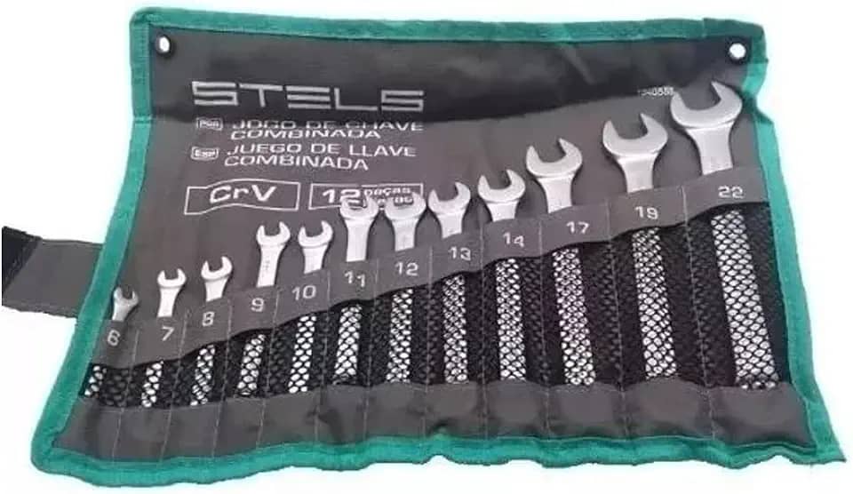 Stels Jogo De Chave Combinada Aço Cromo Vanadio 12 Peças (6 7 8