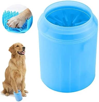 Copo Limpador Limpa Patas Patinhas De Cachorro Cão Pet Médio (Azul)