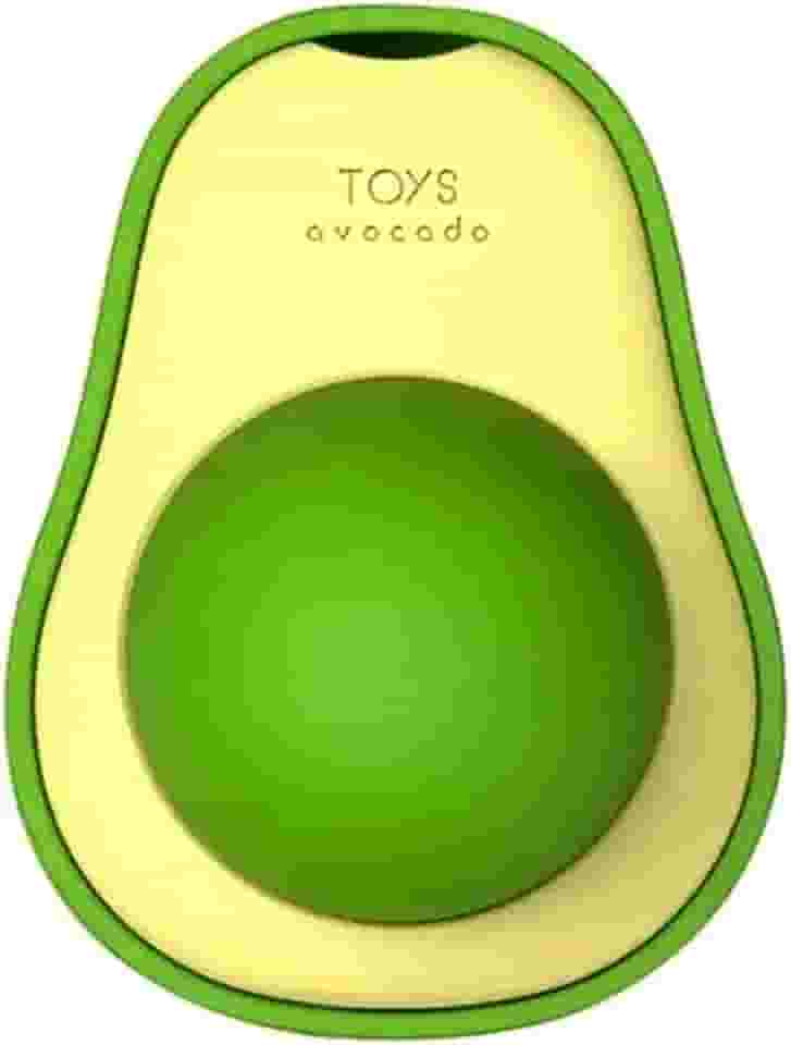 Brinquedo Catnip Erva para Gatos em Formato de Abacate – Estimula Apetite e Intestino, Natural com Fita Dupla Face para Fixação em Superfícies