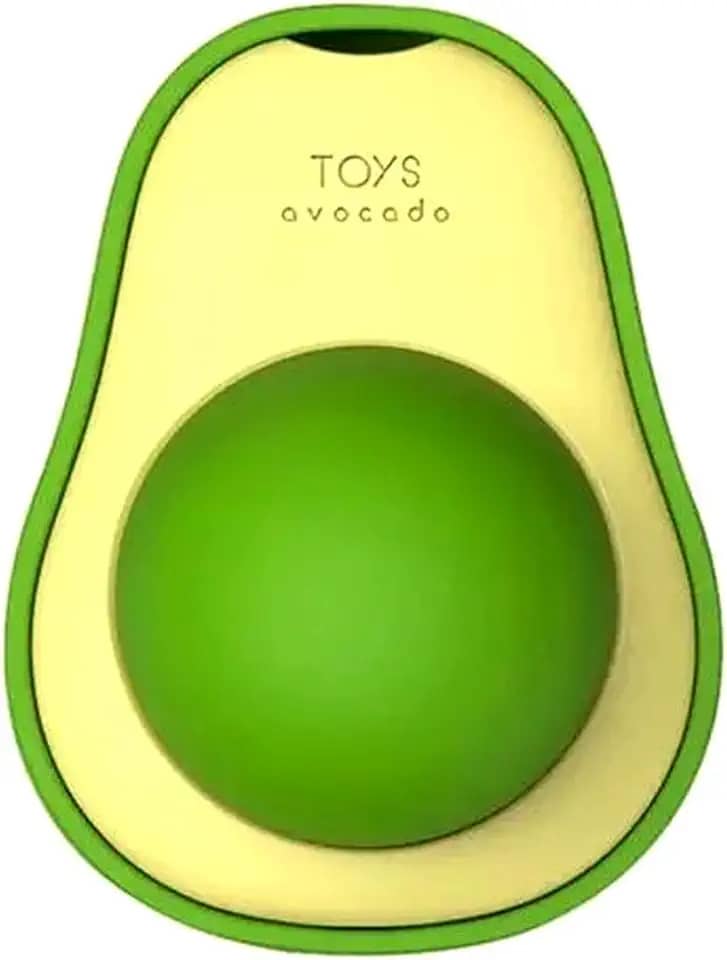 Brinquedo Catnip Erva para Gatos em Formato de Abacate – Estimula Apetite e Intestino, Natural com Fita Dupla Face para Fixação em Superfícies