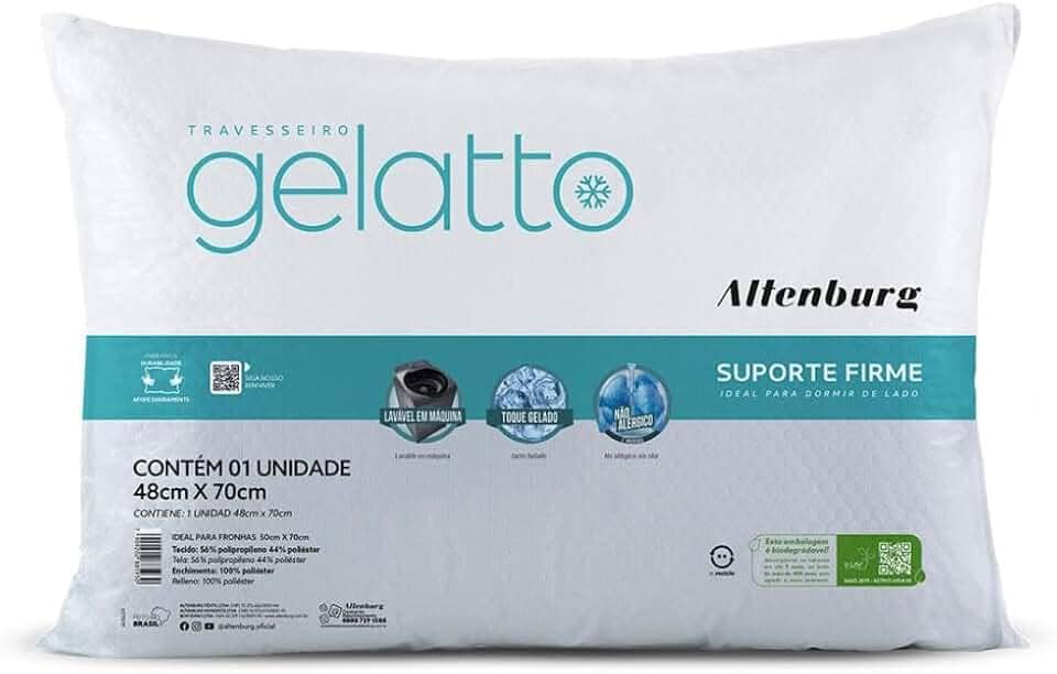 Travesseiro Gelatto - 48cm x 70cm - Turquesa - Altenburg