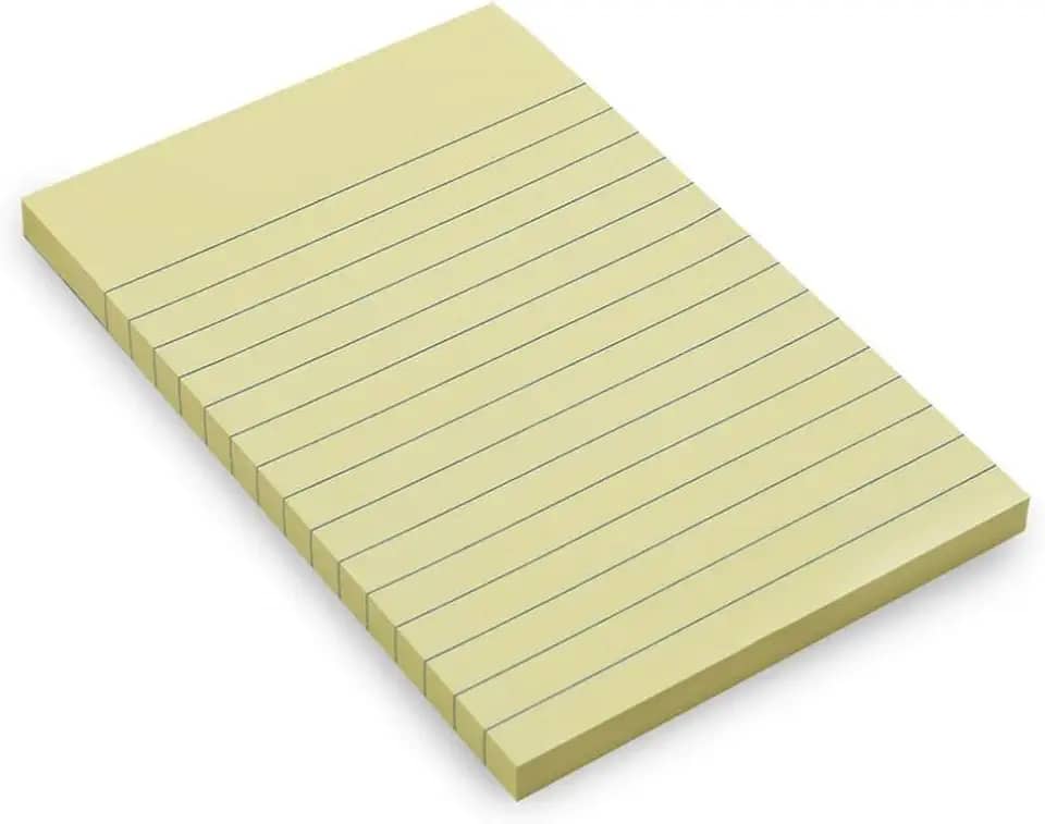 Bloco Adesivo Maxprint Pautado 148mm x 102mm – 100 Folhas, Anotações e Organização