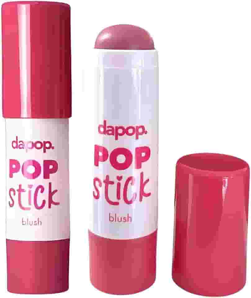 Pop Stick Blush em Bastão, 4 Tonalidades, Enriquecido com Vitamina E e Manteiga de Karité - Maquiagem (01, Padrão)