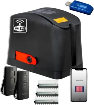 Motor de Portão Deslizante Garen Fit Connect 127V com Wi-Fi App GSmart e 3 Metros de Cremalheiras