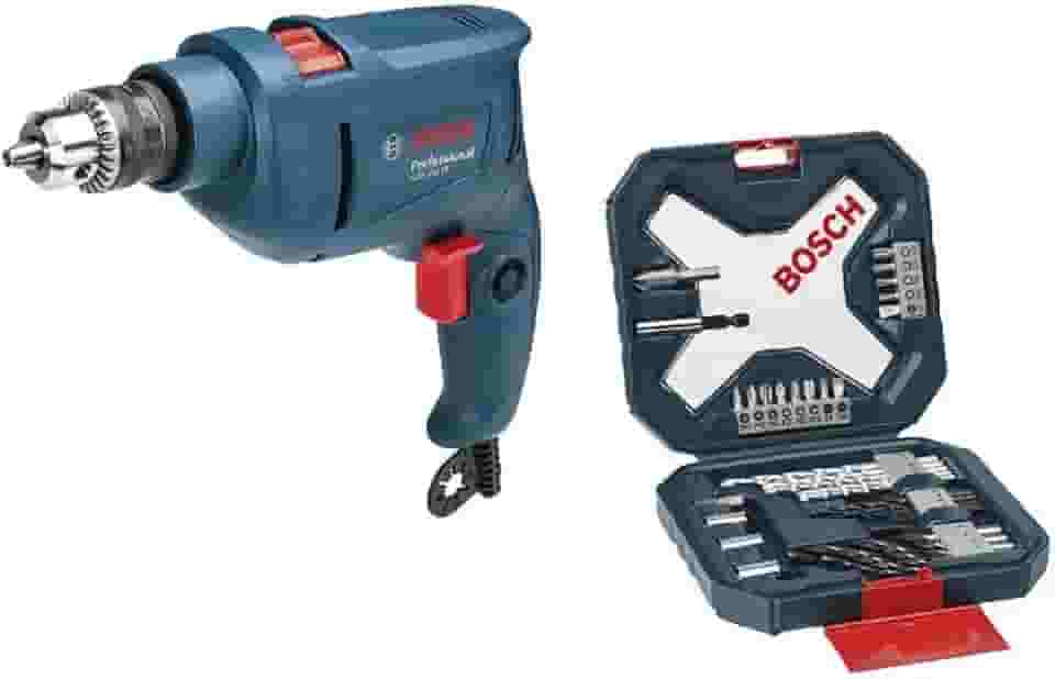 Furadeira Impacto 450w Reversível 127v Com Acessórios 34 Peças Gsb 450 Bosch