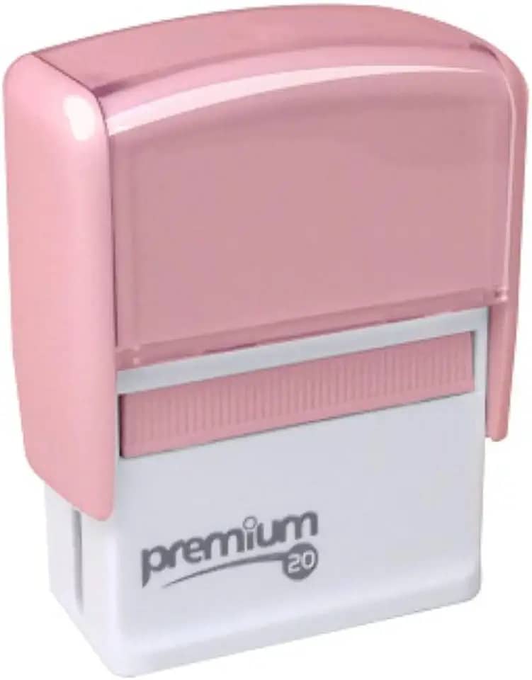 Carimbo Para Personalizar Premium 20 Branco (Rosa)