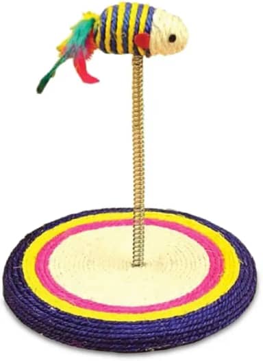 Chalesco Arranhador Brinquedo com Mola para Gatos