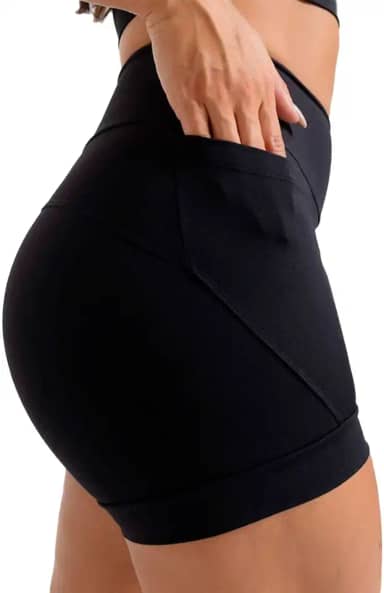 Short Feminino Academia com 2 Bolsos de Compressão Legging Corrida Treino INSIDE SPORTS