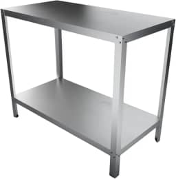 Balcão Duplo Em Inox Resistente, Salão, Cozinha, Bar Promo24