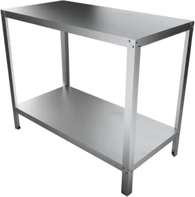 Balcão Duplo Em Inox Resistente, Salão, Cozinha, Bar Promo24