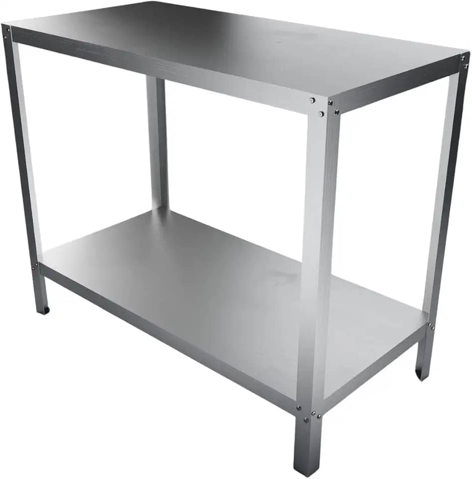 Balcão Duplo Em Inox Resistente, Salão, Cozinha, Bar Promo24