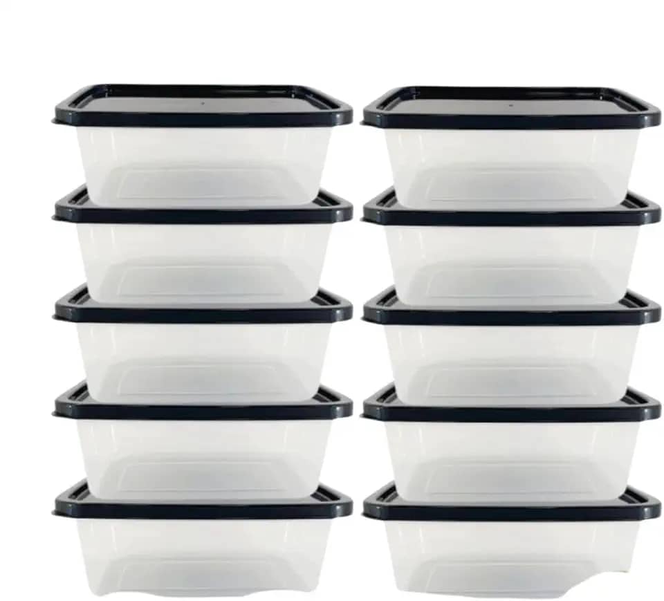 Kit 10 Potes Marmita Para Freezer Microondas Grande 1L