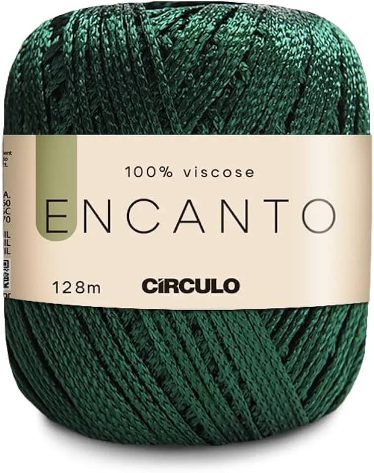 Linha Fio Encanto Para Croche/Trico 128m Circulo 100% Viscose - Musgo