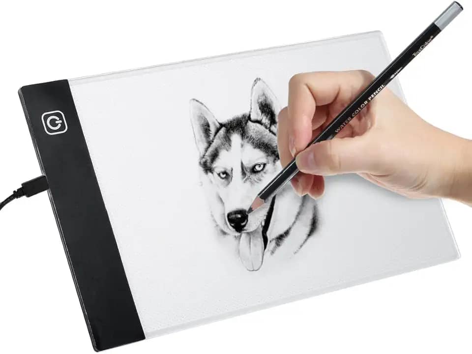Prancheta de Desenho com Luz LED A4 USB – Mesa de Luz com 3 Níveis de Iluminação, Ideal para Desenho Técnico, Esboços, Desenhistas e Crianças Profissional Mesa Led A4 Desenho Transposição Premium