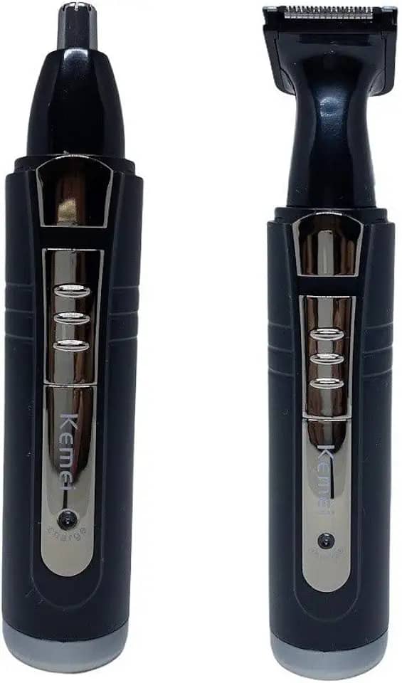 Aparador e Cortador de Pêlos Nariz Recarregável 2 em 1 - Kemei