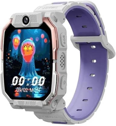 4G Kids Phone Watch - Rastreador com Localização GPS Chamada de vídeo à prova d'água, 1,54 polegadas Rastreador de Atividade, usa Cartão SIM, WiFi com câmera, ios e android (PRATA)