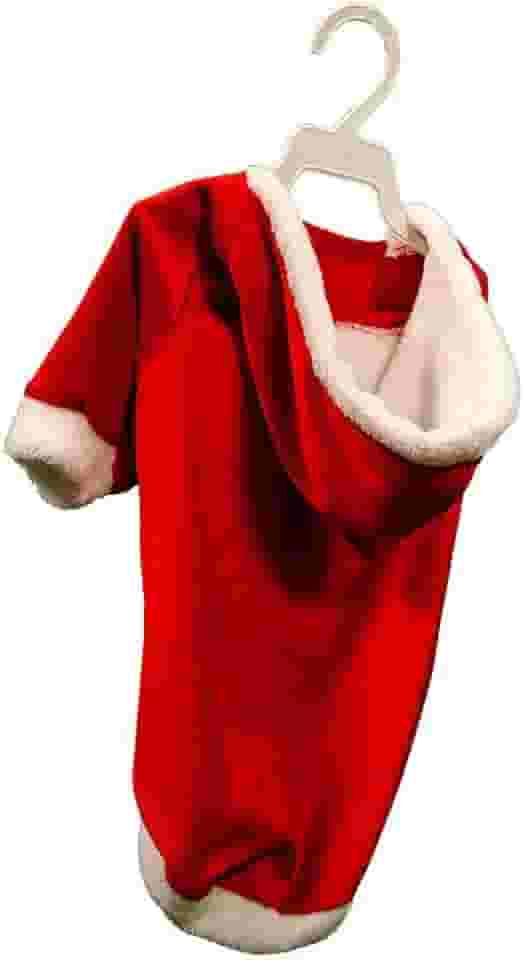 Roupa de Natal para Cachorro com capuz Vermelha - Tam. PP