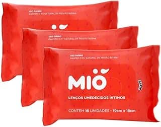 Kit 3 Lenço Umedecido Íntimo Mió com 16 Unidades