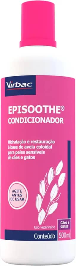 Virbac Condicionador Episoothe Tratamento Peles Sensíveis e Irritadas para Cães e Gatos 250mL