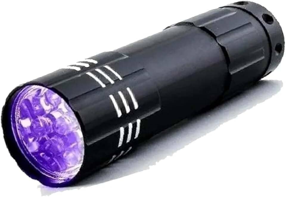 Lanterna Luz Negra UV Portátil Detecta Urina de Gato Escorpião Dinheiro Falso Unhas em Gel