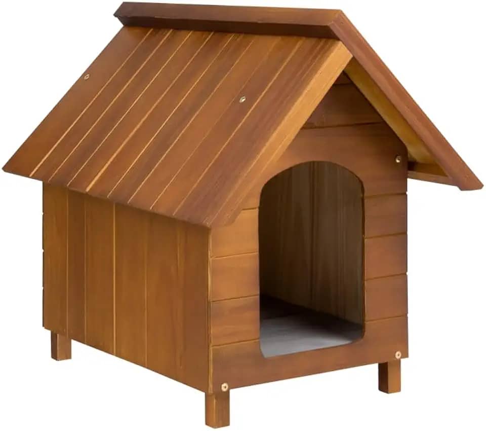 Casa Casinha De Cachorro em Madeira Pintada Grande N4 (Cerejeira)