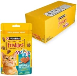 FRISKIES® PARTY MIX Petisco para Gatos Adultos Camarão, Salmão e Atum 40g - Display 15 Unidades