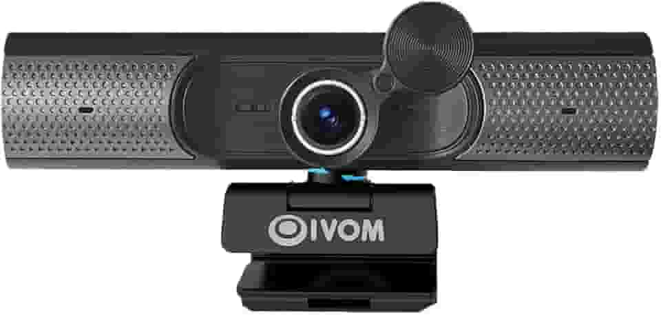 Oivom Webcam Com Microfone E Alto-Falante, Capa De Privacidade Para Câmera Usb 3 Em 1, Plug-Play, Streaming Conferências, Grande Angular (Microfone Alto-Falante 1080P)