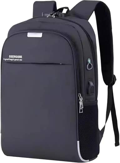Mochila Executiva Unissex para Notebook até 15.6' - com Entrada USB e Passa-fio para fone – Ideal para Faculdade, Trabalho e Viagens – Antifurto, Resistente e Confortável