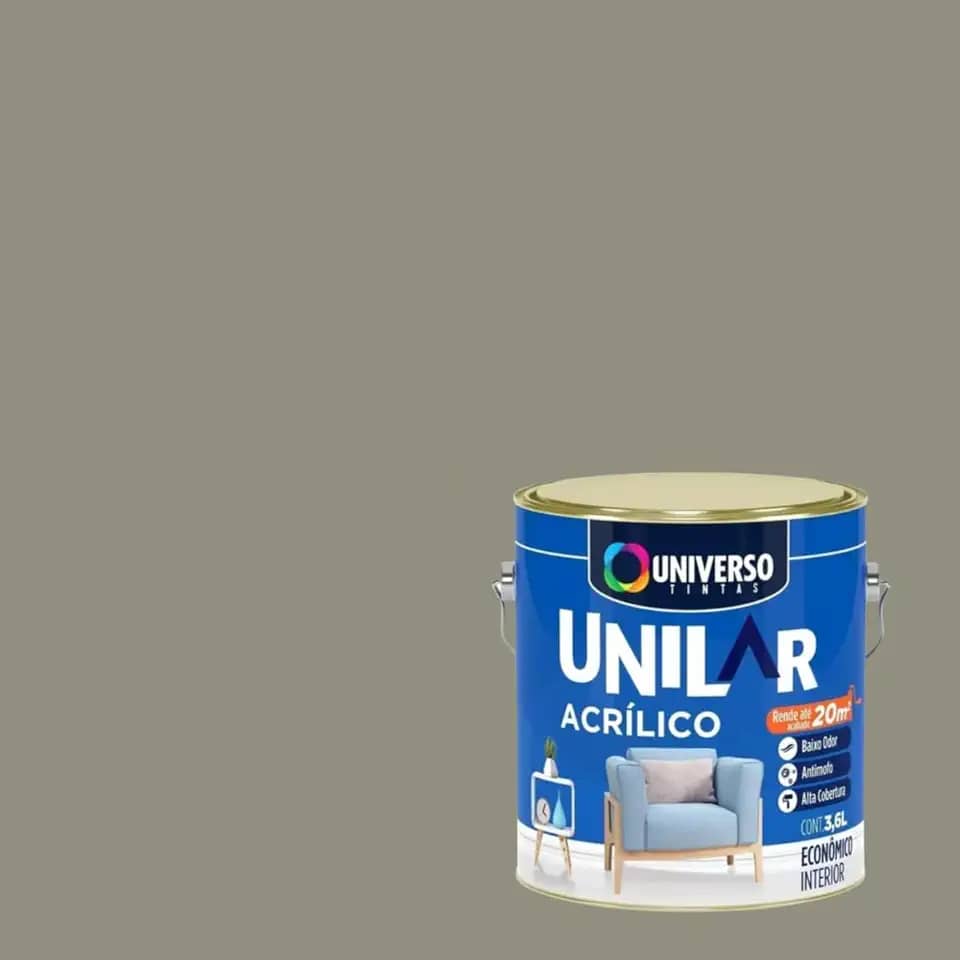 Tinta Acrílica Antimofo Unilar 3,6l Escolha sua Cor (Concreto)