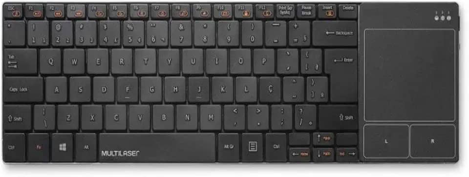 Teclado para Smart TV sem Fio com Touch Pad, Multilaser, Windows, Preto