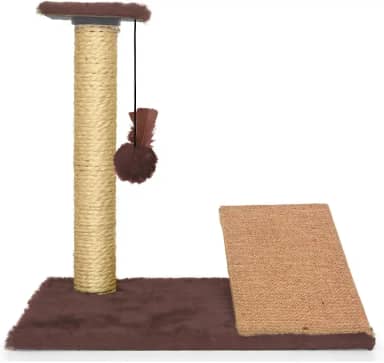 Arranhador Gatos Poste Com Rampa E Brinquedo Exclusivo