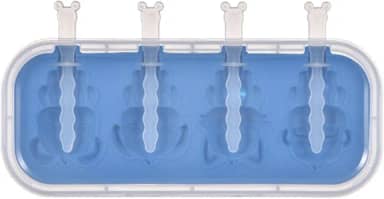 Máquina de picolé, molde caseiro reutilizável de picolé de 4 grelhas, molde de picolé de silicone de grau alimentício, molde de sorvete infantil de fácil liberação, máquina de picolé