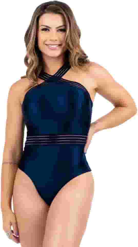 Maiô Body Modelador Afina Cintura Silhueta Levanta Bumbum Confortável Detalhes Lindos Com Fita Transparente Praia Piscina Casual Natação