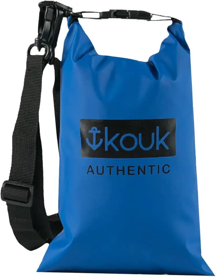 Bolsa Saco Estanque 100% Impermeável e a prova d'água 2L Não Molha Celular Documentos Proteção Praia Mar Piscina Sol Saída Calor Verão Chuva Bag Mala Necessaire Trilhas Viagens Acampamento (Azul)