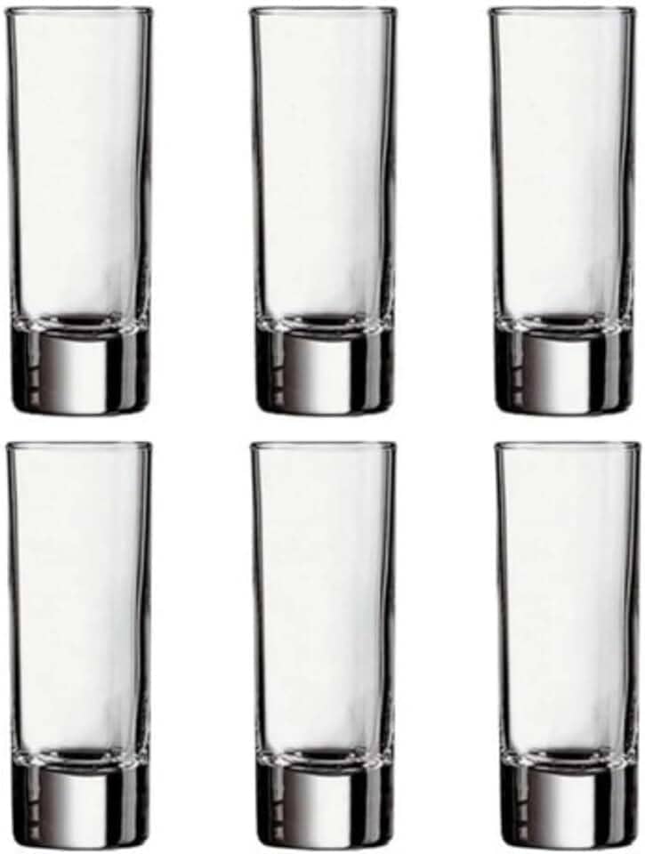 Jogo 6 copos dose shot vodka tequila 70ML vidro transparente