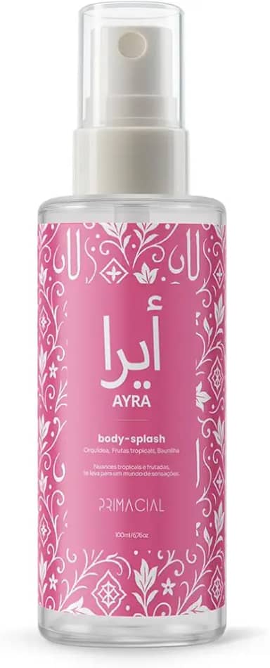 Body Splash Ayra 100ml by Primacial - Fragrância Floral e Gourmand com Notas de Orquídea e Tangerina