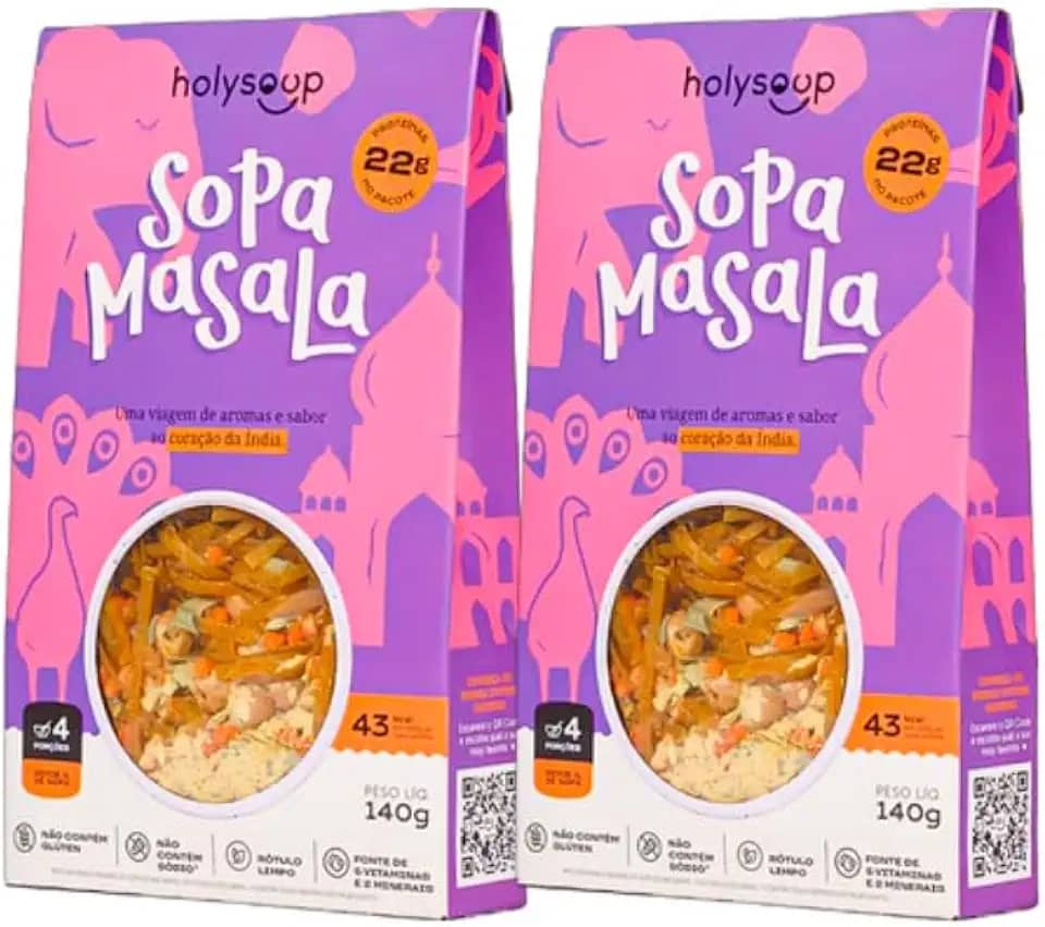 Kit 2X: Sopa Masala Holysoup 140g