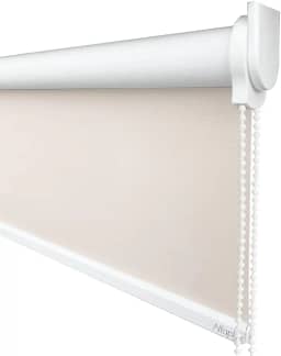 Cortina Persiana Rolô Blackout (COM BANDÔ E SEM BANDÔ) 1,30 (lar) x 1,40 (alt) (Tóquio 02 - Acabamento Branco)