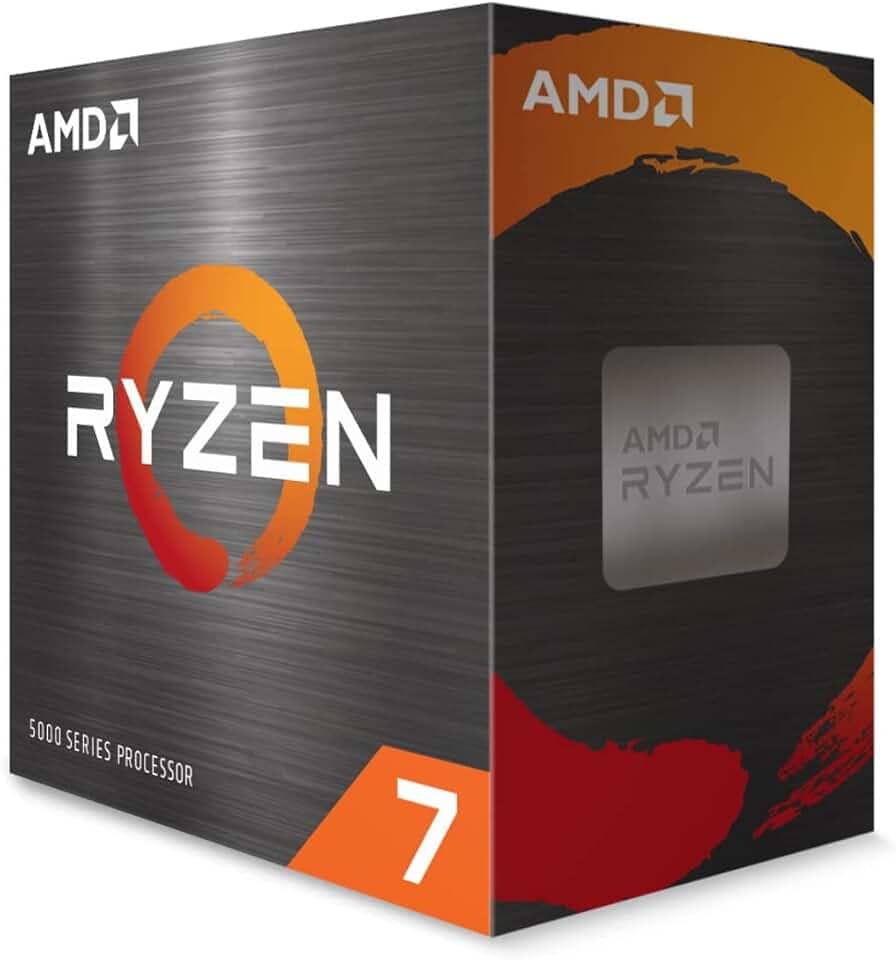 PROCESSADOR AMD RYZEN 7 5700X 3.4GHz (TURBO 4.6GHz) 32MB CACHE AM4 100-100000926WOF, Cerâmica cinza
