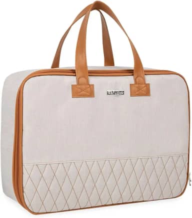 Bolsa Maternidade Mala Maternidade Linho Caramelo XG Grande Hug