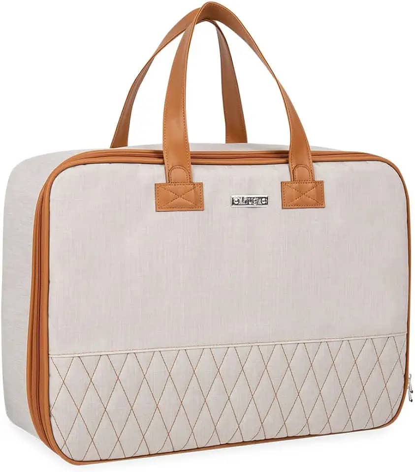 Bolsa Maternidade Mala Maternidade Linho Caramelo XG Grande Hug