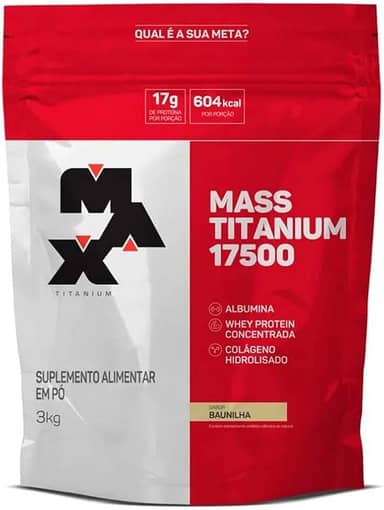 Max Titanium Mass Titanium 17500 (3Kg) - Sabor Baunilha